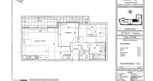 Location Appartement 3 pièces 61.65 m² - Corbeil-essonnes 91100