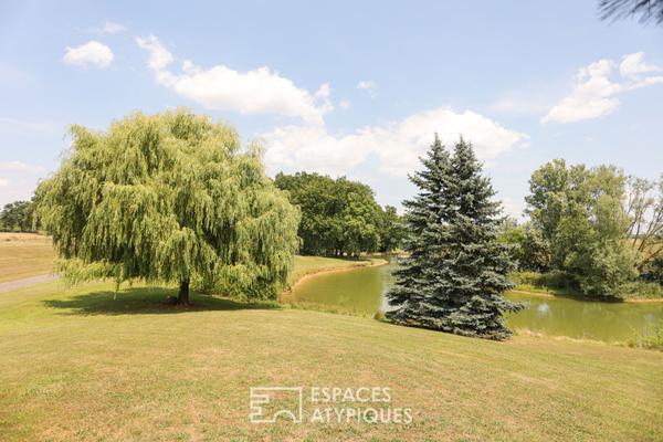 Etangs de pêche dans un parc paysagé de 7 hectares