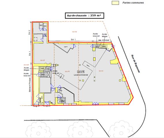 Lille (59000) Murs commerciaux immeuble d’angle - boulevard Victor Hugo à Lille.