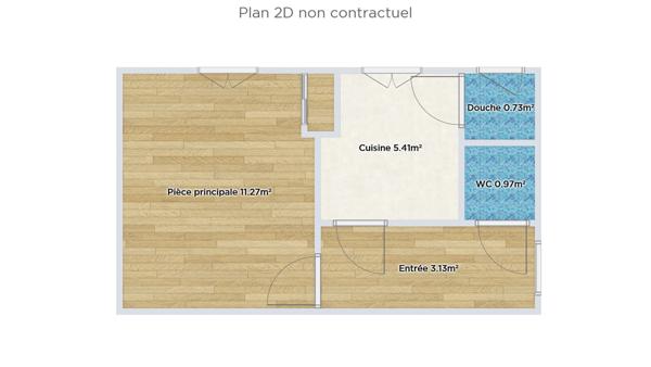 Appartement 1 pièce - 22 m²