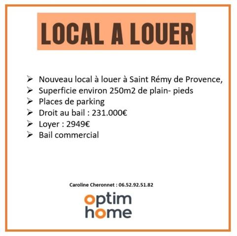 Local commercial 250m2 à SAINT REMY DE PROVENCE
