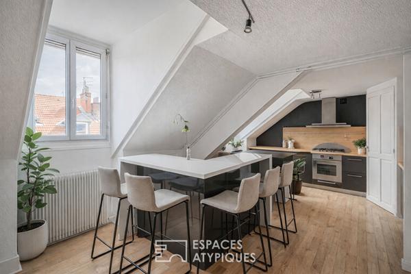 Appartement en dernier étage avec vue