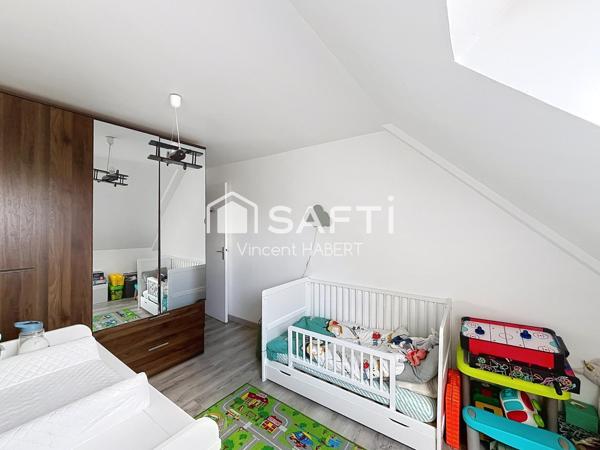 Appartement T4 en duplex, petite copropriété.