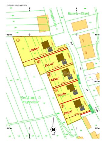 Terrain de 650,98 m²