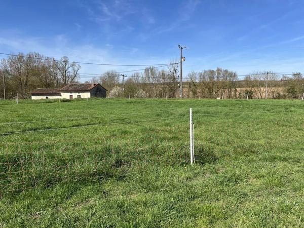 Beau terrain avec dépendances en pierre