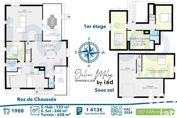 Maison à vendre 6 pièces 123 m² Courcelles-lès-Montbéliard