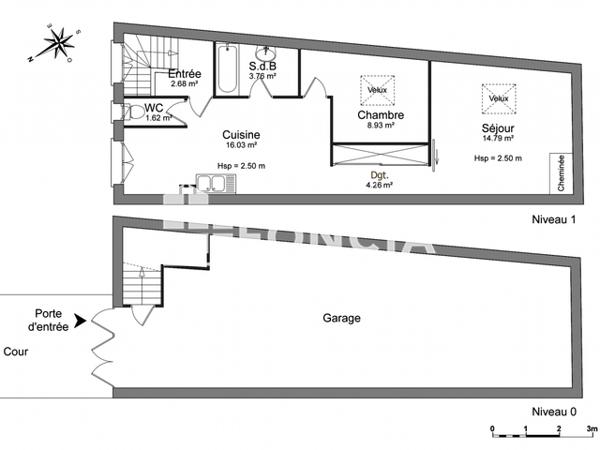 Location Maison 2 pièces 52.07 m² - 15 QUAI GAMBETTA Chalonnes Sur Loire 49290