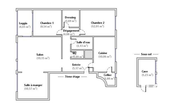 Appartement à vendre 4 pièces 81 m² Valence