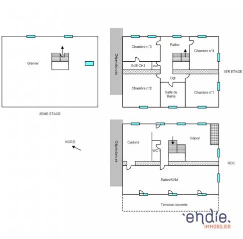 Maison Grange Terrain 7 350 m² , Sans Vis-à-Vis