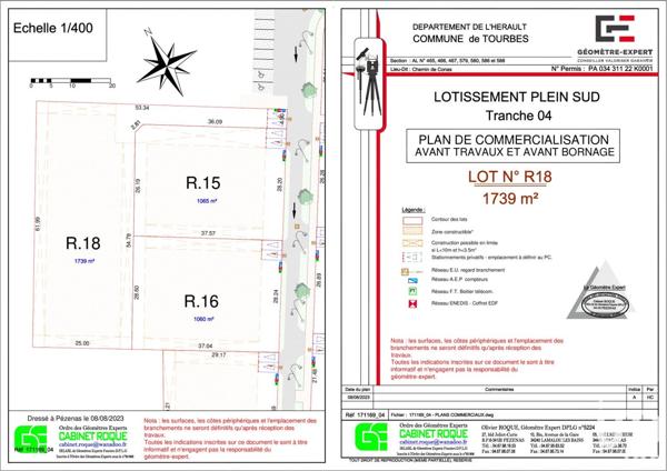 Land for sale 1 740 m² Pézenas
