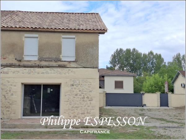 Maison en pierre à rénover avec appartement indépendant et terrain clos MIRAMONT DE GUYENNE (47)