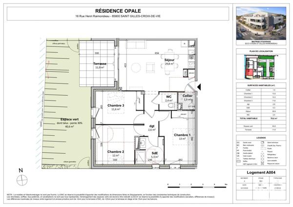 Appartement (neuf) à vendre 4 pièces 79 m² Saint-Gilles-Croix-de-Vie