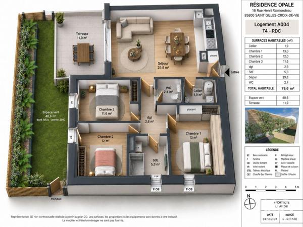 Appartement (neuf) à vendre 4 pièces 79 m² Saint-Gilles-Croix-de-Vie