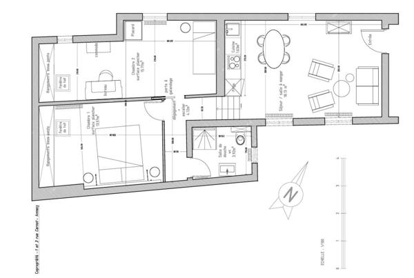 Au coeur de la vieille ville d'Annecy, plateau à rénover en T3