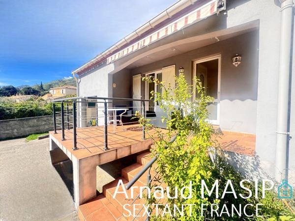 VILLA PLAIN PIED 4F, 3 CHAMBRES AVEC TERRASSES, JARDIN ET GARAGE, EMPLACEMENT CALME