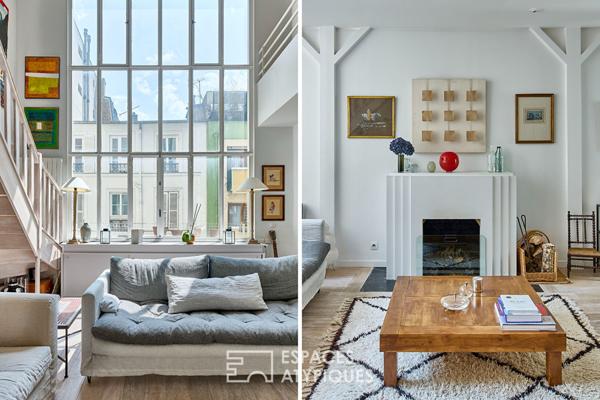 Ancien atelier d’artiste aménagé en duplex à Montmartre