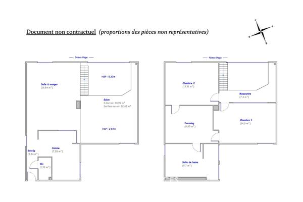 Ancien atelier d’artiste aménagé en duplex à Montmartre