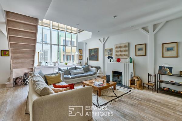 Ancien atelier d’artiste aménagé en duplex à Montmartre