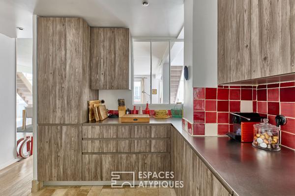 Ancien atelier d’artiste aménagé en duplex à Montmartre