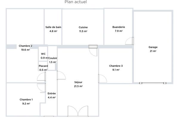 Maison de plain-pied 91 m² Jardin & Vue Vercors – Potentiel 4 chambres
