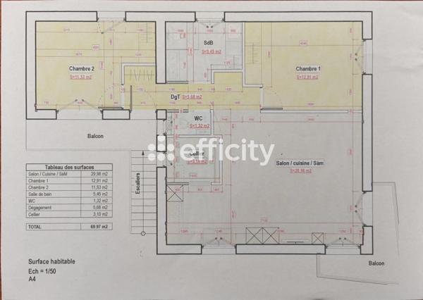 Maison 3 pièces - 70 m²