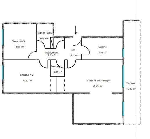 Appartement à vendre 4 pièces 73,26 m² Saint-Laurent-du-Var
