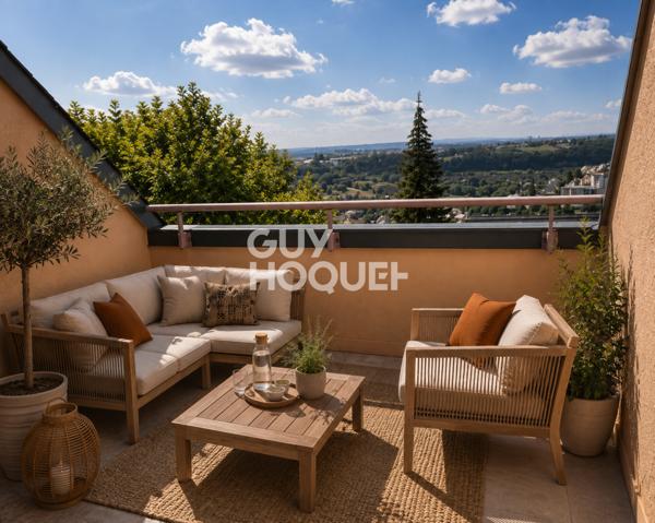 Rodez cœur de ville – T4 85 m² – 2 terrasses tropéziennes, garage, ascenseur, caves
