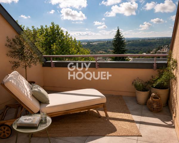 Rodez cœur de ville – T4 85 m² – 2 terrasses tropéziennes, garage, ascenseur, caves