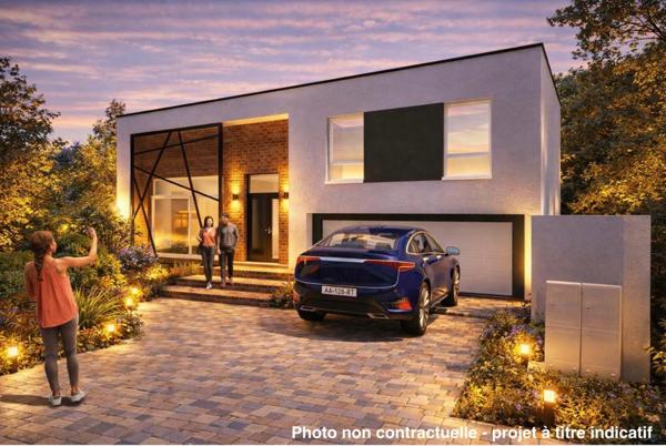 Terrain à bâtir avec projection de maison