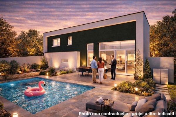 Terrain à bâtir avec projection de maison