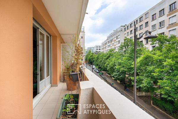 Appartement de réception avec balcons