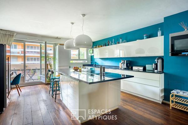 Appartement de réception avec balcons