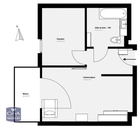 Appartement à vendre 2 pièces 34.09m² Le Luc (83340)