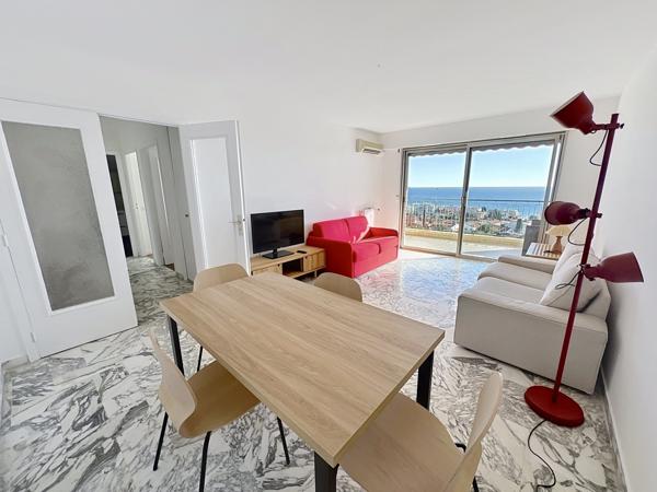 Nice (06200) NICE - 2P Rénové - Terrasse vue mer & Garage