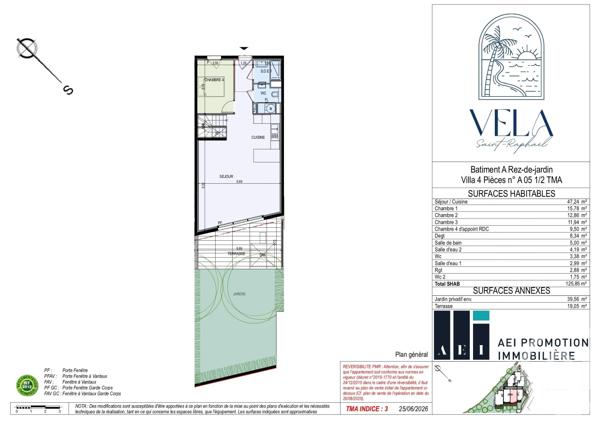 Maison à vendre  5 pièces - 126,06 m 2   ST RAPHAEL  - 83
