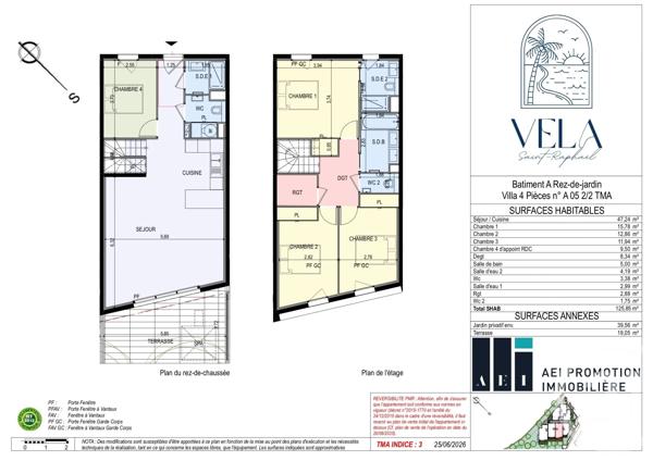 Maison à vendre  5 pièces - 126,06 m 2   ST RAPHAEL  - 83