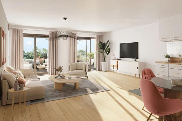 Appartement 3 p 2 chambres avec balcon NEUF - livrable