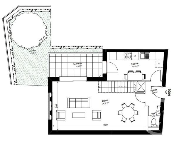 Appartement Duplex à vendre  4 pièces - 82,71 m 2   CHAMPS SUR MARNE  - 77