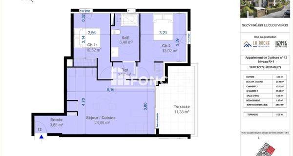 À vendre Appartement 3 pièces 60 m² - Fréjus 83600