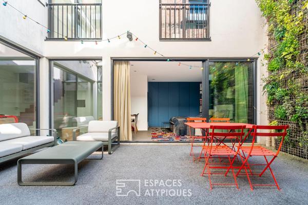 Loft avec patio dans une ancienne usine