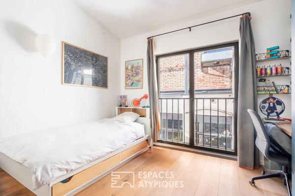 Loft avec patio dans une ancienne usine