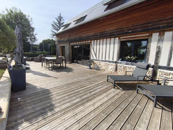 Berville-sur-Mer (27210) EXCLUSIVITE !! A 15 MINUTES DE HONFLEUR, SUPERBE NORMANDE RENOVEE A DECOUVRIR TRES VITE !