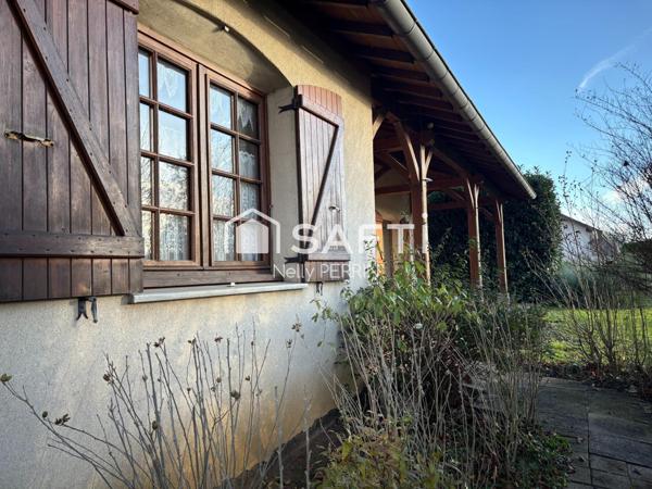 Jolie maison des années 80 sur un terrain arboré de 1602 m2 située sur la commune de Gorrevod