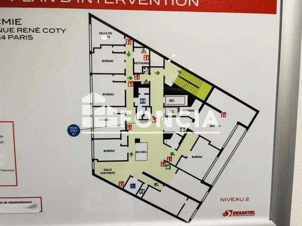 Location Local commercial 218.43 m² - 38 BIS AVENUE RENE COTY Paris 75014