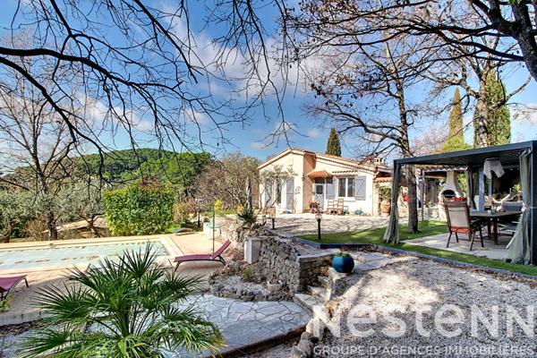 MAISON A VENDRE A LORGUES de 106 m2 de plain pied avec piscine sur un terrain clos de 2676m²