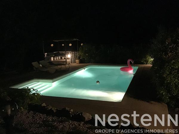 MAISON A VENDRE A LORGUES de 106 m2 de plain pied avec piscine sur un terrain clos de 2676m²