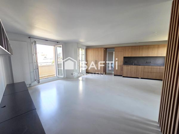 F3 design, 72 m², 2 chambres, hyper-centre / gare