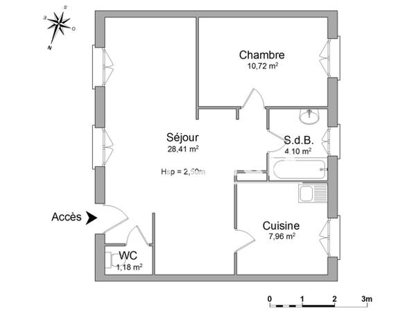 Location Appartement 2 pièces 50.44 m² - 16 RUE ALSACE LORRAINE Poitiers 86000
