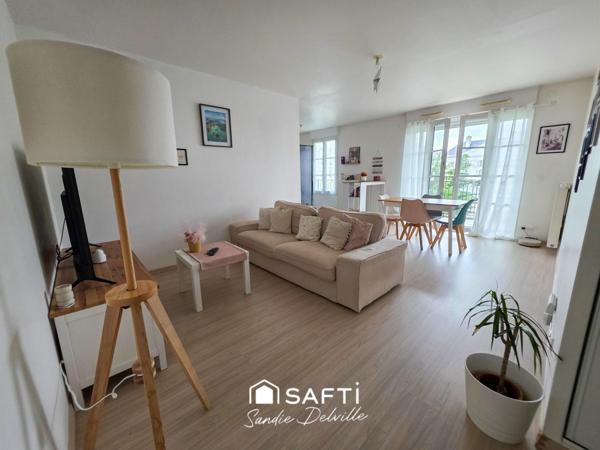 Appartement 3 pièces- 2 ch- 63m²- balcon