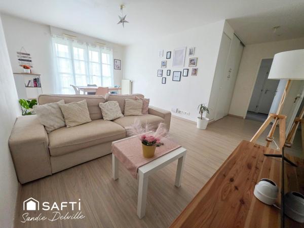 Appartement 3 pièces- 2 ch- 63m²- balcon